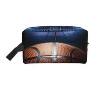 Meymuise Toiletry Bag, Basketball Arena | Padded Large Makeup Bags with Handle for Travel Essentials, Toiletries Cosmetics Shaving Accessories Gym
