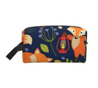 Meymuise Toiletry Bag, Cute Animal Cartoon Fox | Padded Large Makeup Bags with Handle for Travel Essentials, Toiletries Cosmetics Shaving Accessories Gym