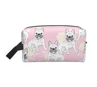 Meymuise Toiletry Bag, Cute French Bulldog | Padded Large Makeup Bags with Handle for Travel Essentials, Toiletries Cosmetics Shaving Accessories Gym