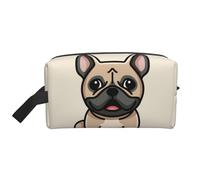 Meymuise Toiletry Bag, French Bulldog | Padded Large Makeup Bags with Handle for Travel Essentials, Toiletries Cosmetics Shaving Accessories Gym