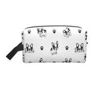 Meymuise Toiletry Bag, French Bulldog Paws | Padded Large Makeup Bags with Handle for Travel Essentials, Toiletries Cosmetics Shaving Accessories Gym