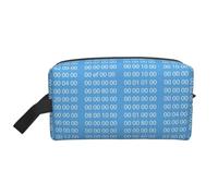 Meymuise Toiletry Bag, Programmer Blue Binary Computer Code