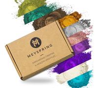 MEYSPRING Gemstones Collection Mica and Pigment Powder for Resin Art - 100g - Geode Art, Cosmetic Grade Mica Powder - Epoxy Resin Pigment Set