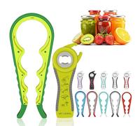MEYUEWAL Jar Opener, 5 in 1 Multi Function with Stainless Steel, Polypropylene, TPR, Rubber, Ideal for Children, Elderly and Arthritis Sufferers
