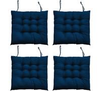 MeYuxg Chair Cushions Pad Set of 4, Outdoor/Indoor Chair Pads for Dining Chairs, 40 * 40 * 6cm Seat Cushions for Kitchen, Dining Room, Office, Patio Chairs-Navy Colour