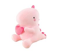 MeYuxg Plush Toy Dinosaur Cuddly Toy, 30 cm Stuffed Toy Plush Dinosaur with Heart, Cuddly Toy Dino for Birthday Gift, Valentine's Day, Christmas (Pink)