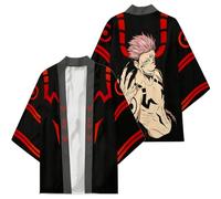 MeYuxg Ryomen Sukuna Anime Costume, Cosplay Anime JJK, Kimono Cape for Carnival, Halloween, Comic Convention and Photo Shoots, S