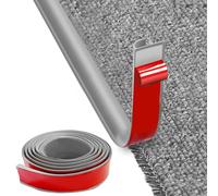 MeYuxg Self-Adhesive Edge Strip for Carpets, 3M Carpet Edging Tape, Self-Adhesive, PVC Carpet and Floor Transition Strip, Self-Adhesive, Easy to Cut, for Door Edges, Carpets, Stairs (Grey)