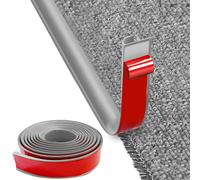MeYuxg Self-Adhesive Edge Strip for Carpets, 5 m Carpet Edging Tape, Self-Adhesive, PVC Carpet and Floor Transition Strip, Self-Adhesive, Easy to Cut, for Door Edges, Carpets, Stairs (Grey)