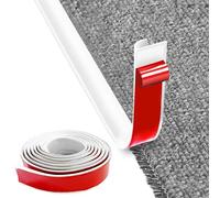 MeYuxg Self-Adhesive Edge Strip for Carpets, 5 m Carpet Edging Tape, Self-Adhesive, PVC Carpet and Floor Transition Strip, Self-Adhesive, Easy to Cut, for Door Edges, Carpets, Stairs (White, 5 m)