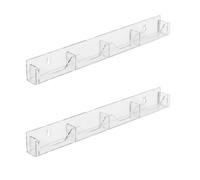 MEYZJRC 2 Pieces Wall-Mounted Card Organizer with Dividers Open Front Acrylic Business Card Rack for Reception Area