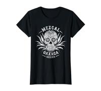 Mezcal Oaxaca Mexico Dia De Los Muertos Tequila Value Graphic T-Shirt, Women, Black, L