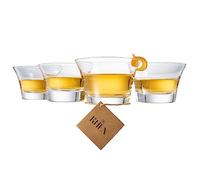 Mezcal Tequila, Liquor & Spirits Tasting Glasses | Set of 4 | 6 OZ Tequila Spirits Drinking Glassware, Sipping Cocktail Glass for Reposado, Anejo, Copitas Mezcals, Mexican Gift Set Stemless Sipper