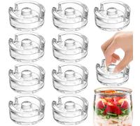 Mezchi 9-Pack Fermentation Weights with Easy Grip Handle, Glass Lids for Wide-Mouth Jars, Perfect for Pickling Sauerkraut, Pickles and Other Fermented Foods