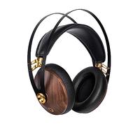 Meze Audio 99 Classics Over Ear Closed Back Mic Headphones, Walnut/Gold