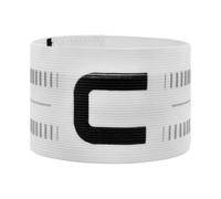 Mezeic Captain Armband, Unisex C Captain Armbands Soccer Adjustable Football Player Captain's Arm Bands Sport Team Training for Youth and Adult - White