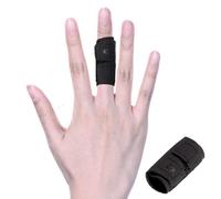 Mezeic Elastic Finger Sleeves Finger Splint Support Thumb Brace Protector Relieve Pain for Arthritis, Triggger Finger, Reusable Finger Tapes for Basketball, Tennis, Baseball, Volleyball, Badminton - M