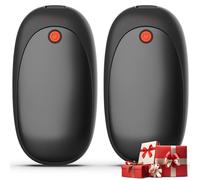 Mezeic Rechargeable Hand Warmers 2 Pack, 6000mAh Electric Hand Warmer Pocket Magnetic Heater Christmas Winter Warm Gifts for Outdoor Golf Hiking Camping, Gloves Fitting, Travel Essentials - Black