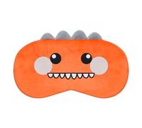 Mezeic Sleep Eye Mask, Cartoon Dinosaur Eye Mask Soft Plush Eye Mask for Sleeping Travel Blockout Sleeping Masks Eye Cover Novelty Cute Animal Eyeshade for Kids Girls Children Adult (Orange Dinosaur)