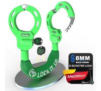 Mezelon Bicycle Lock, E Scooter Lock, High Security Locks, Handcuff Lock, Heavy Duty Locks for E Scooter/Bicycle/E-Bike/Motorcycle (Green Style B)