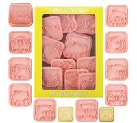 MEZHEN Capybara Cookie Cutters Capybara Cookie Cutters for School, Baking Moulds, Animals Biscuit Cutters, Fondant Cutters, Decorative Birthday Biscuit Moulds, Pack of 10