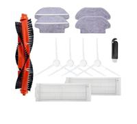 MezHi Compatible For S12 / B106GL / S10 / Mop 2S / Mop P/Mop Pro / STYJ02YM / VXVC01-JG Main Side Brush Hepa Filter Mop Cloth (Color : SET M)