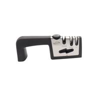 Mezos 4-in-1 Knife Sharpener | 3-Stage Manual Sharpening Tool for Kitchen Knives & Scissors | Adjustable Angle, Non-Slip Base, Ergonomic Handle | Sharpens All Straight Blades