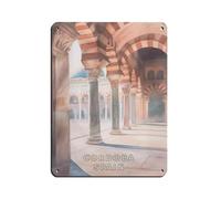 Mezquita Mosque-Cathedral, Retro Poster Metal Tin Sign Chic Art Retro Iron Painting Bar People Cave Cafe Family Garage Poster Wall Decoration 12x16inch(30x40cm)