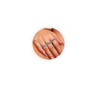 Meztole Chunky Gold Rings for Women Non Tarnish Gold Silver Stackable Ring Set Adjustable Open Dome Statement Ring Minimalist Thick Solid Ring Geometric Band Simple Rings Jewelry, One Size, Metal, No