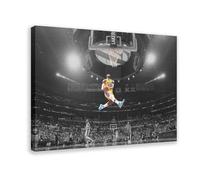 MEZUMI Lebron James Canvas Poster Bedroom Decor Sports Landscape Office Room Decor Gift Frame-style 12x18inch(30x45cm)