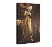 MEZUMI Resident Evil Lady Dimitrescu 7 Canvas Poster Bedroom Decor Sports Landscape Office Room Decor Gift Frame-style 12x18inch(30x45cm)