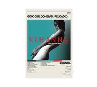 MEZUMI Singer Rihanna Good Girl Gone Bad Reloaded Album Cover Canvas Poster Bedroom Decor Sports Landscape Office Room Decor Gift Unframe-style 12x18inch(30x45cm)
