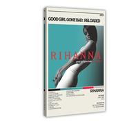 MEZUMI Singer Rihanna Good Girl Gone Bad Reloaded Album Cover Canvas Poster Bedroom Decor Sports Landscape Office Room Decor Gift Frame-style 12x18inch(30x45cm)