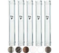 MEZUZAH CASE Holder (shidell) בית מזוזה plastic Semiround silver shin Waterproof Rubber Cork 6.3/4 inch for 15 cm scroll lot of 5 (CLEAR, 15)