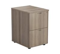 Mezzo 2 Drawer Filing Cabinet - Grey Oak - TES2FCGO