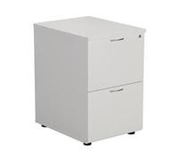 Mezzo 2 Drawer Filing Cabinet - White - TES2FCWH