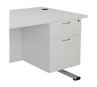 Mezzo 2 Drawer Fixed Pedestal - White - TESHP2/655WH