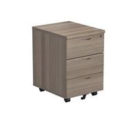 Mezzo 3 Drawer Mobile Pedestal - Grey Oak - TESMP3GO