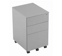 Mezzo 3 Drawer Under Desk Steel Pedestal - Silver - TKUSMP3SV