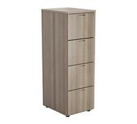 Mezzo 4 Drawer Filing Cabinet - Grey Oak - TES4FCGO