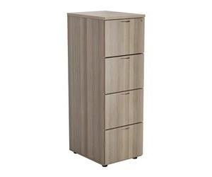 Mezzo 4 Drawer Filing Cabinet - Grey Oak - TES4FCGO
