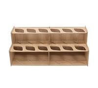 Mezzo Artist Paint and Brush Rack - Wood Grain Laminate Multi Layer Desk Stand Professional Storage Display Organizer for paintbrushes and Paint Tubes - Large Paint Tube Rack