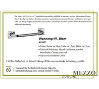 Mezzo Chrome Bathtub Handle Metal Stainless