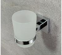 Mezzo Chrome Tooth Cup With Wall Mount 403002 Metal Chrome Plated / Satin Glass