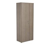 Mezzo Cupboard 2000 4 Shelf Lockable -Grey Oak 4 Shelf -WDS2045CPGO