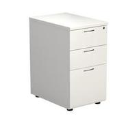 Mezzo Desk High 3 Drawer Pedestal - 600 Deep - White - TESDHP3WH