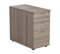 Mezzo Desk High 3 Drawer Pedestal-800 Deep-Grey Oak-TESDHP3/800GO