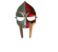 MF DOOM & MADVILLAIN Gladiator-Style Face Armor Helmet - Steel Medieval/Roman Warrior Mask - Black Finish Adult One-Size Cosplay/Stage/Hip-Hop Tribute