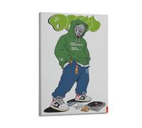 Mf Doom Poster 2 Album Cover Aesthetic Limited Posters Signed Rapper Music Posters Dorm Decor Bedroom Posters Print Canvas Wall Art Room Teen and Girls 12x18inch(30x45cm) Frame-Style