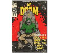MF Doom Poster Home Decor Rapper Posters Hd Canvas Music Wall Art Hanging Picture Print Living Room Bedroom Decorative Painting (C,12x18in Unframe)